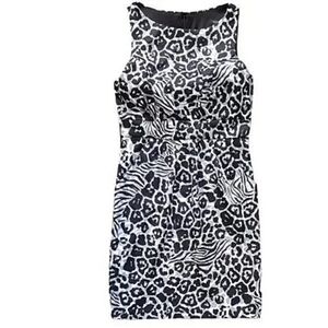 Vintage XOXO Animal Zebra Mob Wife Leopard Baddie Sleeveless Pencil Dress ♥️